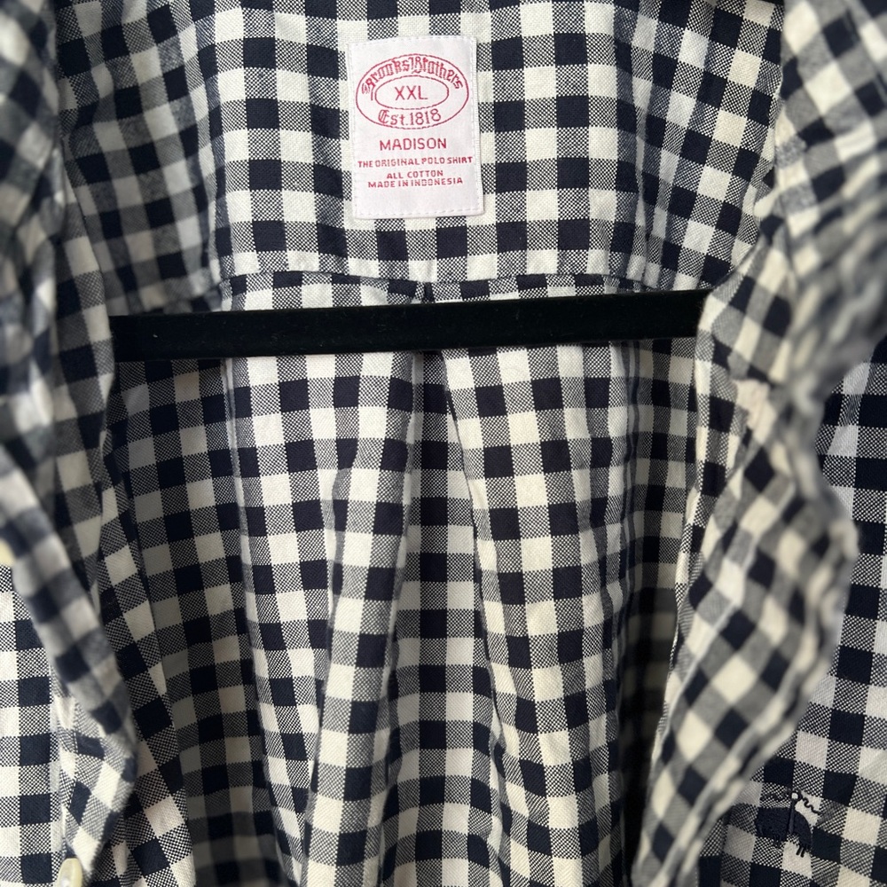 Brooks Brothers Blue and White Gingham Casual Shirt